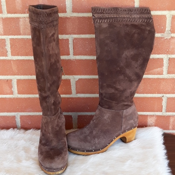 UGG Shoes - Ugg Rosabella knee high suede heeled boots size 8